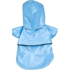 Baby Blue Pvc Pet Raincoat (size: medium)