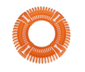 Pet Life Frisbee Durable Fetch Dog Toy (Color: Orange)