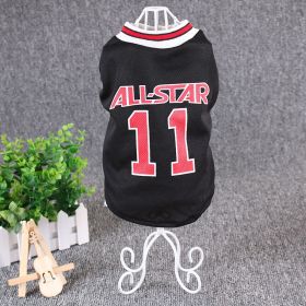 World Cup Ball Spring And Summer Dog Vest (Color: Black, size: S)