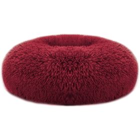 Pet Dog Bed Soft Warm Fleece (Color: Red, size: L)