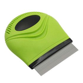 Pet Life 'Grazer' Handheld Grooming Flea and Tick Comb (Color: Green)