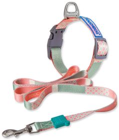 Touchdog 'Trendzy' Printed Dog Leash and Collar (Color: Pink / Purple, size: medium)