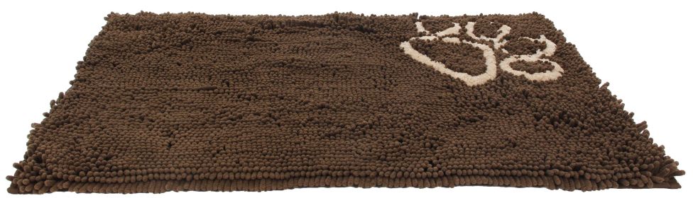 Pet Life 'Fuzzy' Quick-Drying Dog Mat (Color: Dark Brown)