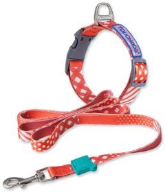 Touchdog 'Trendzy' Printed Dog Leash and Collar (Color: Red, size: medium)