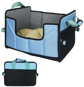 Pet Life 'Travel-Nest' Folding Travel Dog Bed (Color: Blue, size: small)