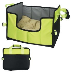 Pet Life 'Travel-Nest' Folding Travel Dog Bed (Color: Green, size: large)