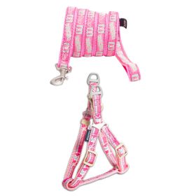 Touchdog Dog Harness and Leash (Color: Pink, size: small)