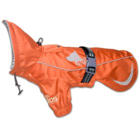 Dog Helios 'Ice-Breaker' Extendable Hooded Dog Coat (Color: Orange, size: X-Small)