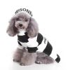 Pet Life Striped Retro Inmate Prisoner  Dog Costume