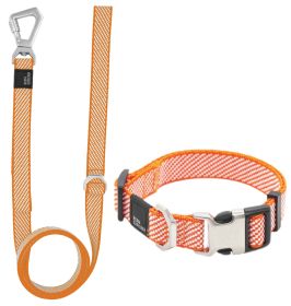 Pet Life 'Escapade'  Convertible Dog Leash and Collar (Color: Orange, size: large)