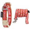 Touchdog Stitched Embroidered Collar and Leash