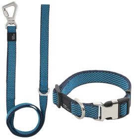 Pet Life 'Escapade'  Convertible Dog Leash and Collar (Color: Blue, size: small)