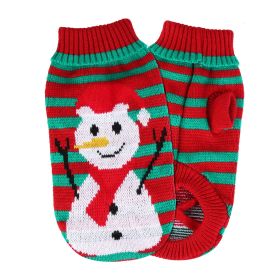 Christmas Turtleneck Sweater for Small Medium Dogs (Type: Snowman, size: M)