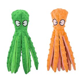 2Pcs Squeaky Dog Toys For Puppy Small Medium Large Dog (Color: Green_Orange)