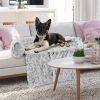 Gray Plush Calming Dog Couch Bed