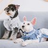 Touchdog 'I love Poochi'  Plaid Dog Dress