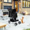 Simple Desight  Pet Stroller With Storage Basket