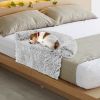 Gray Plush Calming Dog Couch Bed