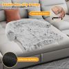 Gray Plush Calming Dog Couch Bed