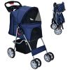 Simple Desight  Pet Stroller With Storage Basket