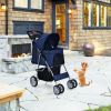 Simple Desight  Pet Stroller With Storage Basket