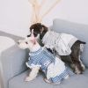 Touchdog 'I love Poochi'  Plaid Dog Dress