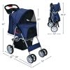 Simple Desight  Pet Stroller With Storage Basket