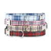 Adjustable Collar - Quick Release  Blue Plaid