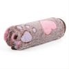 Prt Soft Brown Heart Claw Print Pet Rug For Dog