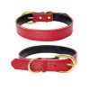 Genuine Leather Dog Collar; Wide Dog Collar