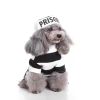 Pet Life Striped Retro Inmate Prisoner  Dog Costume