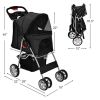 Simple Desight  Pet Stroller With Storage Basket