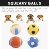 Squeaky Dog Toys; Natural Latex Rubber Dog Balls