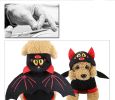 Pet Black Bat Wing Costume Hooded Winter Warm Sweater