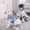 Touchdog 'I love Poochi'  Plaid Dog Dress