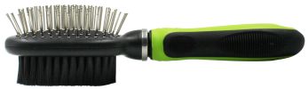 Pet Life Flex Series 2-in-1 Dual-Sided Pin and Bristle Brush