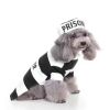 Pet Life Striped Retro Inmate Prisoner  Dog Costume