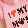 Pet Hoodie; I Love My Mom Dog Hoodie