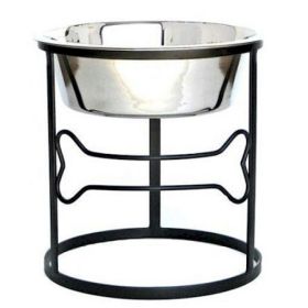 Bone Raised Dog Bowl (Option: Large)